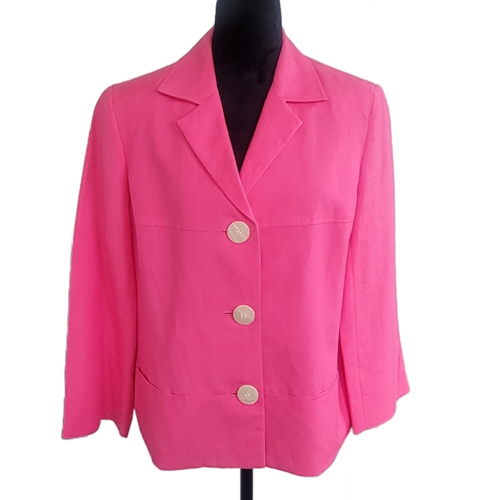 Evan Picone Petite Vibrant Pink Blazer